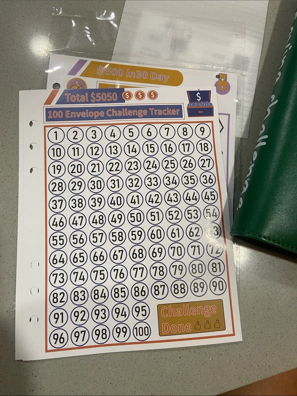 Money Saving Challenge Book
